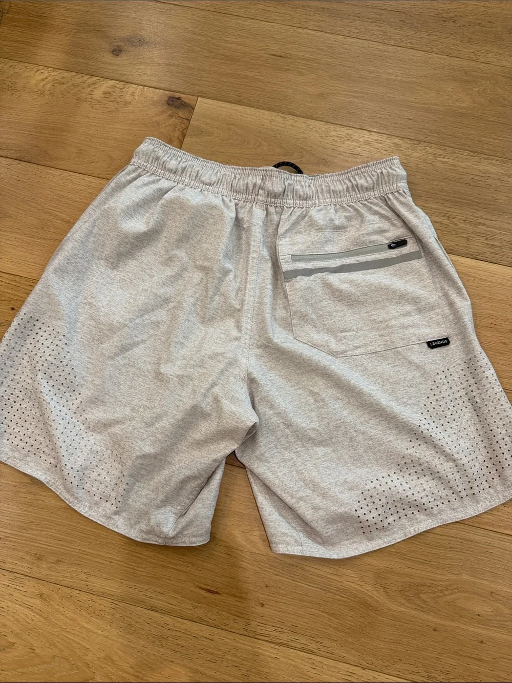 Legends 7” Men's Light Gray Athletic Drawstring Shorts